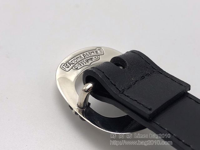 chrome hearts皮帶 克羅心腰帶 純手工製作 克羅心mini針扣皮帶扣  gjc1599